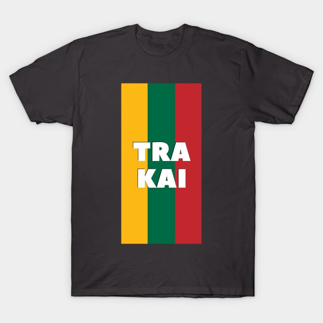 Trakai City in Lithuanian Flag Vertical T-Shirt by aybe7elf